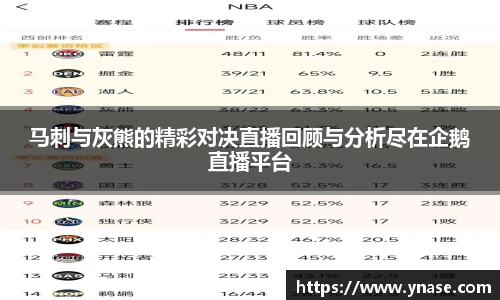 马刺与灰熊的精彩对决直播回顾与分析尽在企鹅直播平台